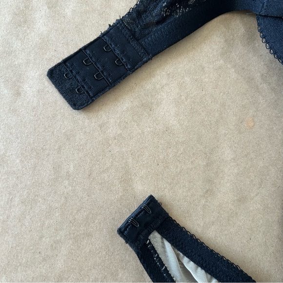 Wacoal Bra 32D Finesse Molded Underwire T-Shirt Bra Lingerie Black Lace 853201 - Picture 10 of 10